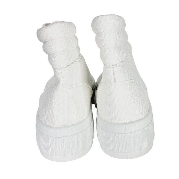 Platform High-Top Skate Sneaker White Canvas Lace-up Women's Size 9 NEW Shein - Picture 10 of 15
